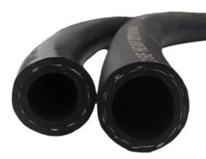 Two different diameter sizes black surface air hose