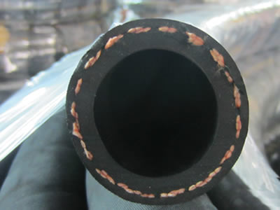 It shows the cross section profile of one fuel oil hose.