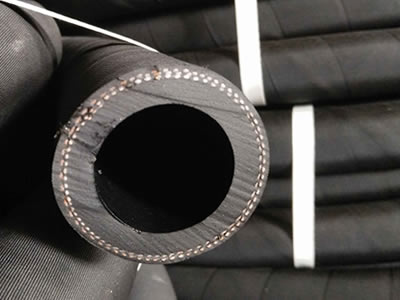From the picture, you can see the cross section of the sandblast hose with two layers of reinforcement.