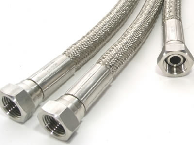 There are three teflon hoses, each of them has metal connectors.